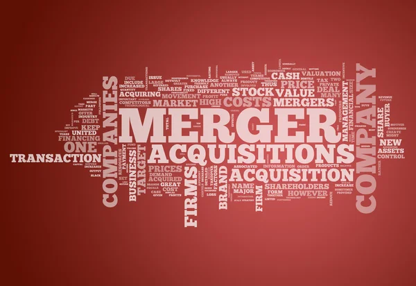 Word Cloud Merger & Acquisitions — Stok Foto