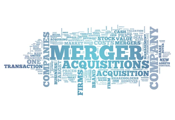 Fusions et acquisitions Word Cloud Images De Stock Libres De Droits