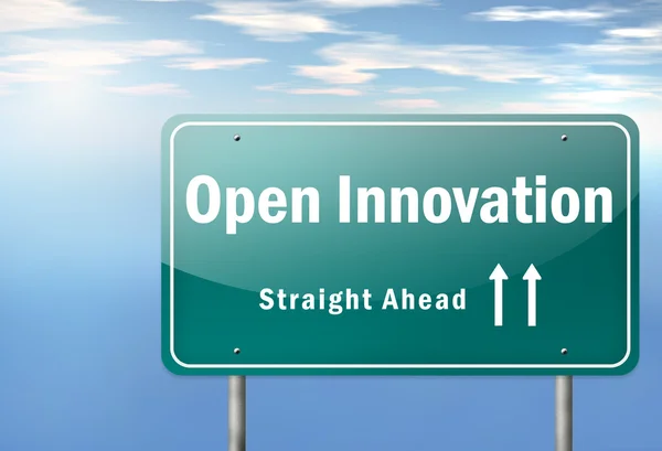 Highway Signpost Open Innovation — Stock Photo, Image