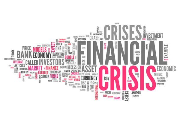 Word Cloud Financial Crisis — Stock Photo, Image