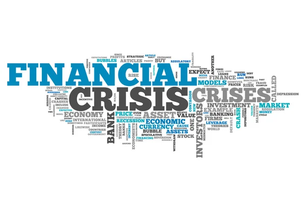 Word Cloud Financial Crisis — Stock Photo, Image