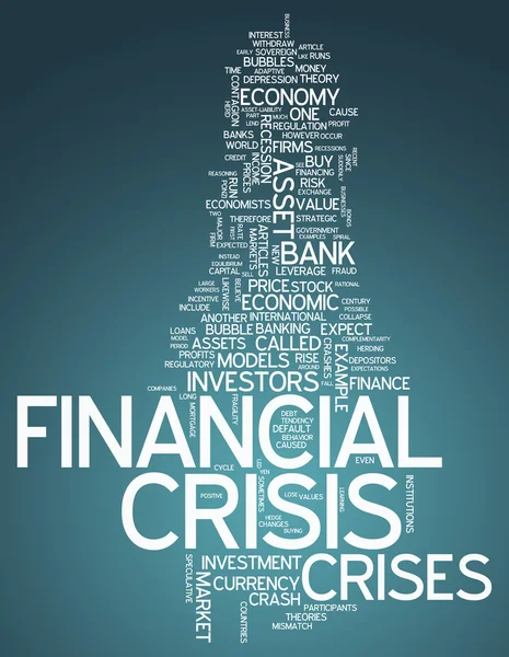 Word Cloud finanskrisen — Stockfoto