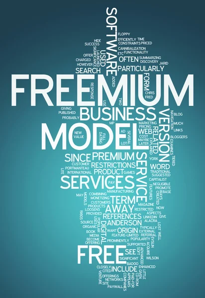 Word Cloud Freemium Stockbild