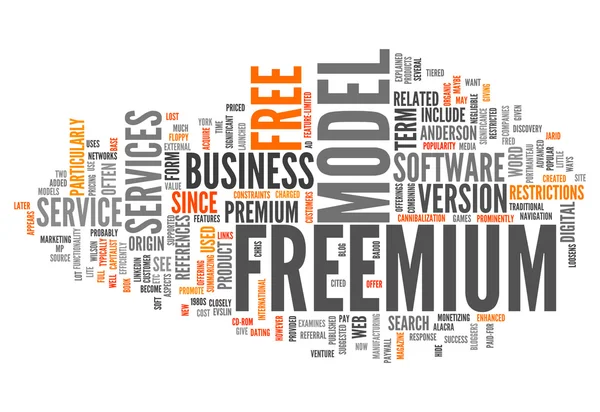 Word Cloud Freemium Rechtenvrije Stockfoto's