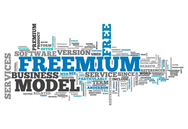 Word Cloud Freemium Stockfoto