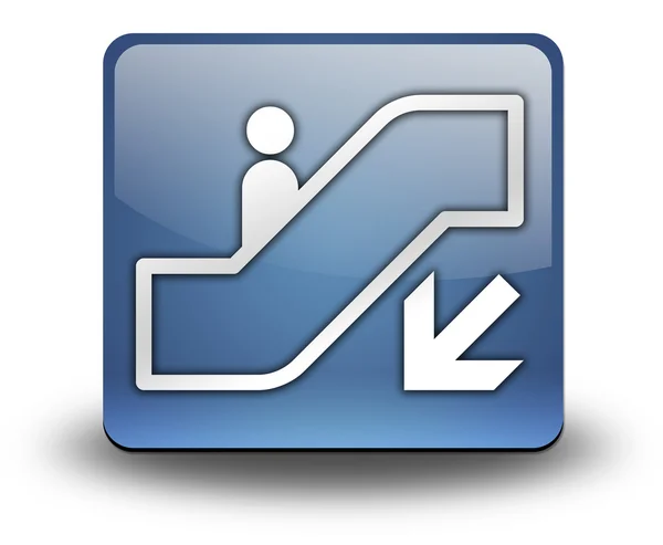 Icon, Button, Pictogram Escalator Down — Stock Photo, Image