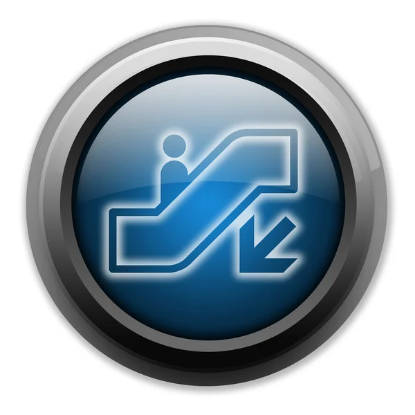 Icon, Button, Pictogram Escalator Down — Stock Photo, Image