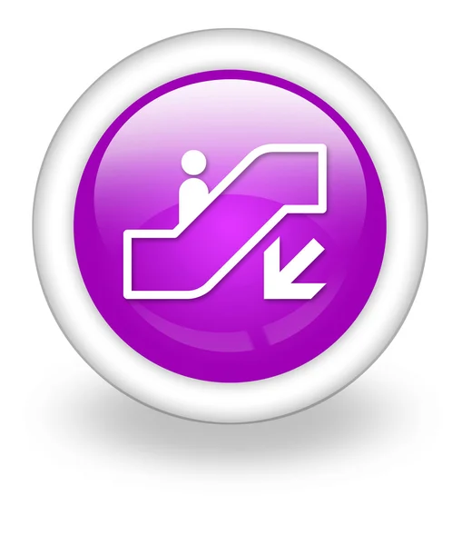 Icon, Button, Pictogram Escalator Down — Stock Photo, Image