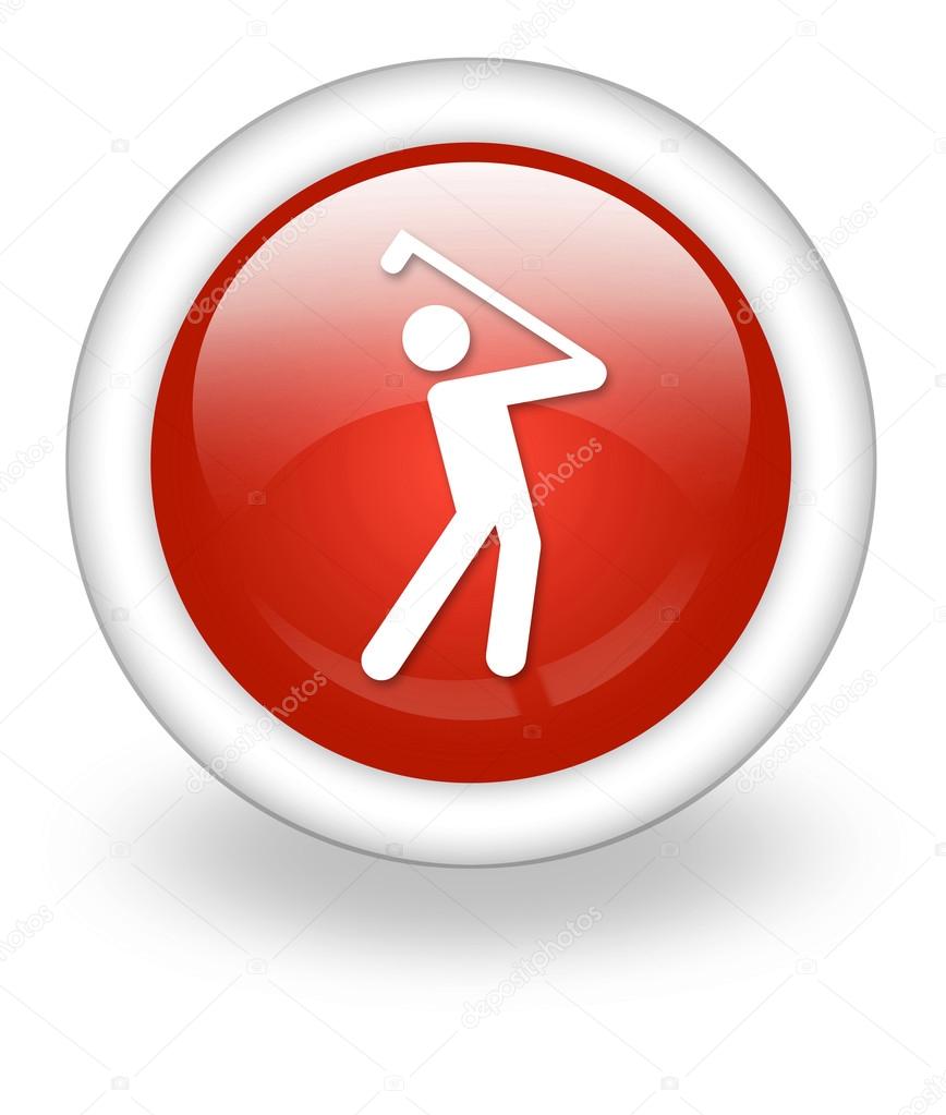 Icon, Button, Pictogram Golfing