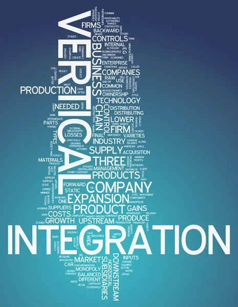 Word Cloud verticale integratie — Stockfoto