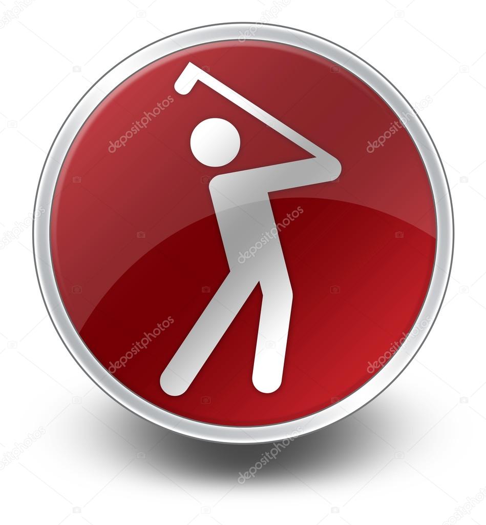 Icon, Button, Pictogram Golfing