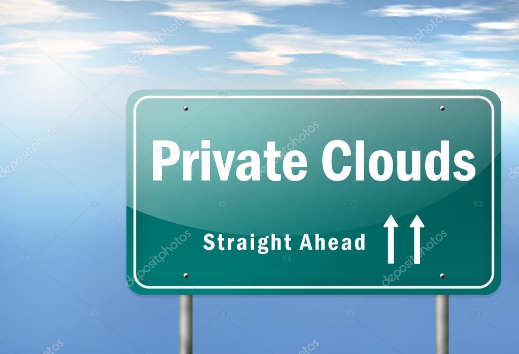 Highway Signpost Private Clouds