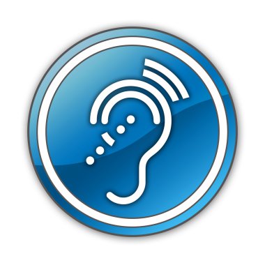 Simge, düğme, piktogram işitme Impairrment