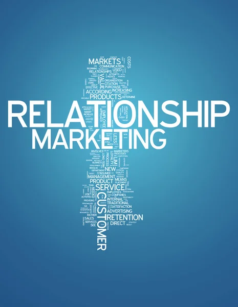 Palabra Cloud Relationship Marketing — Foto de Stock