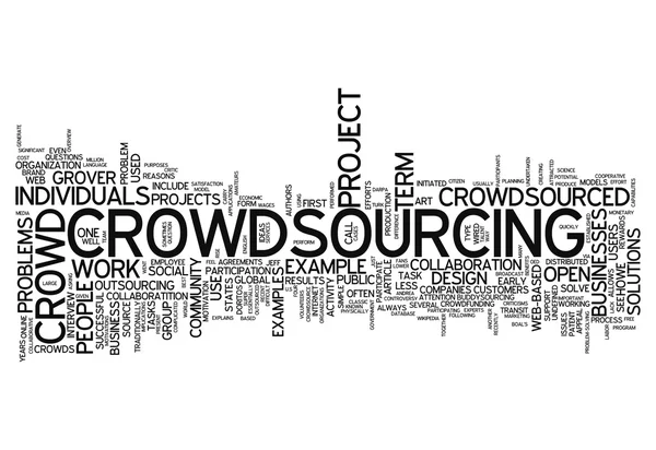 Crowdsourcing nuvem palavra — Fotografia de Stock