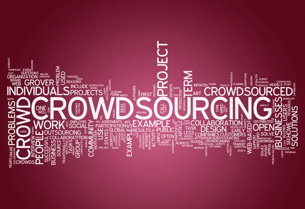 Słowo Cloud Crowdsourcing — Zdjęcie stockowe