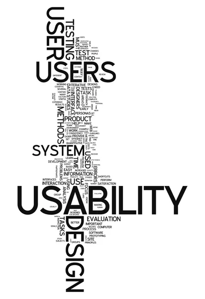 Słowo Cloud Usability — Zdjęcie stockowe