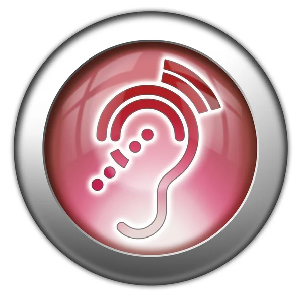 Ikon, gomb, piktogram meghallgatás Impairrment — Stock Fotó
