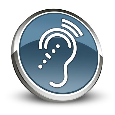 Simge, düğme, piktogram işitme Impairrment