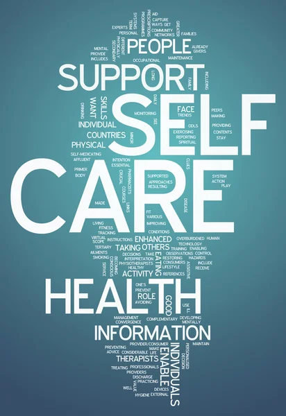 Word Cloud Self Care — Fotografie, imagine de stoc