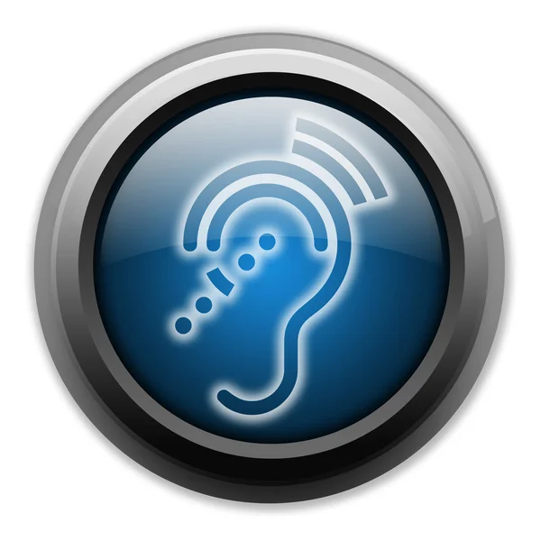 Икона, кнопка, нарушение слуха пиктограммы — стоковое фото