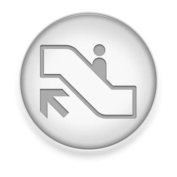 Simge, düğme, piktogram yürüyen merdiven yukarı — Stok fotoğraf
