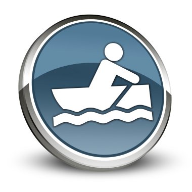 Simge, düğme, piktogram Rowboating