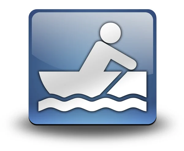 Pictogram, knop, Pictogram Rowboating — Stockfoto