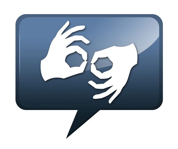 Ikon, knapp, piktogram teckenspråk — Stockfoto