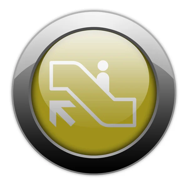 Simge, düğme, piktogram yürüyen merdiven yukarı — Stok fotoğraf