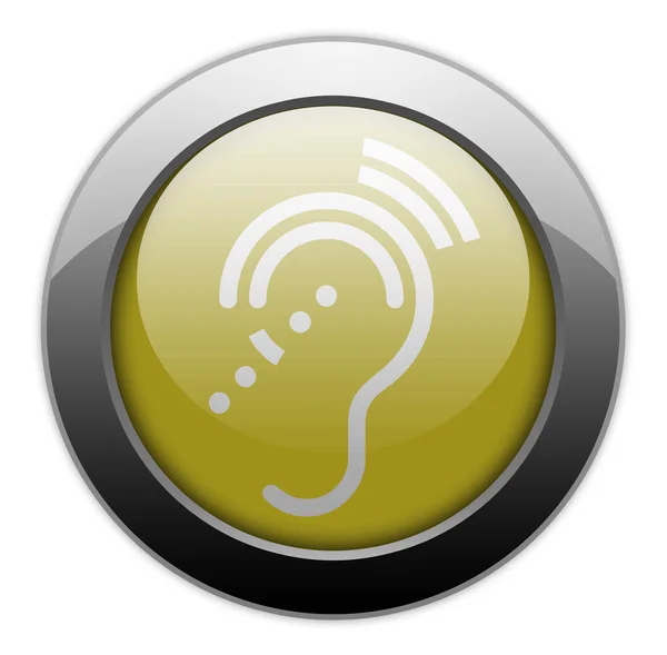 Икона, кнопка, нарушение слуха пиктограммы — стоковое фото