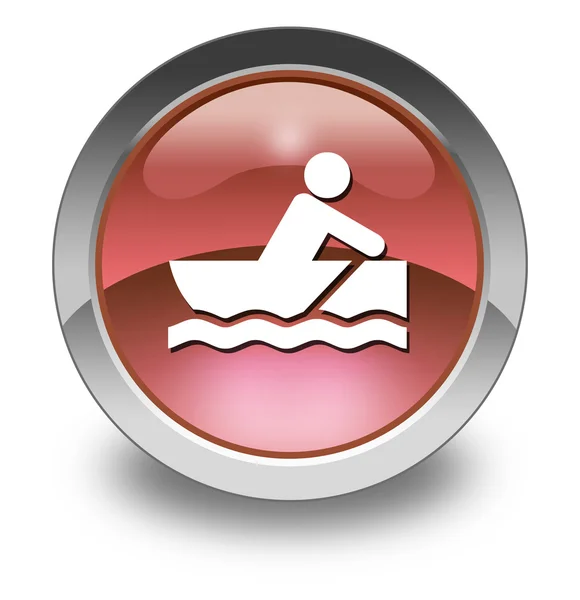 Pictogram, knop, Pictogram Rowboating — Stockfoto