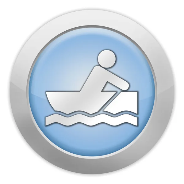 Pictogram, knop, Pictogram Rowboating — Stockfoto