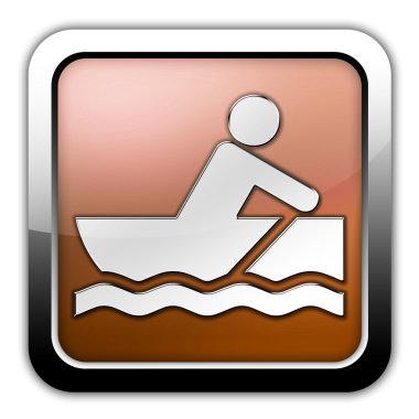 Simge, düğme, piktogram Rowboating