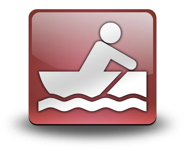 Ícone, Botão, Pictograma Rowboating — Fotografia de Stock