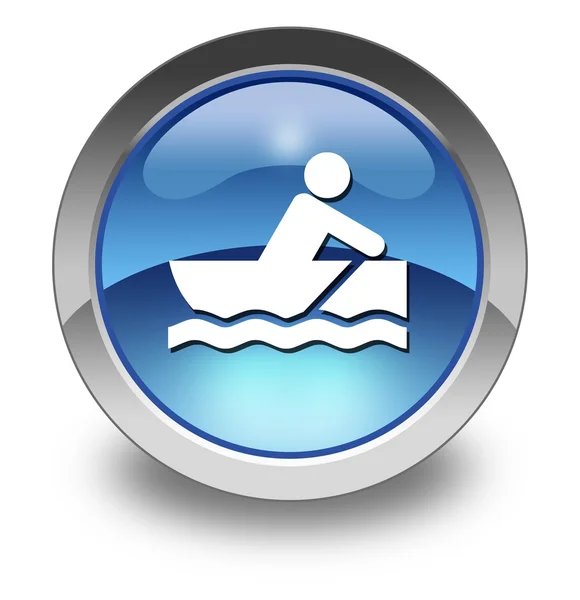 Ícone, Botão, Pictograma Rowboating — Fotografia de Stock