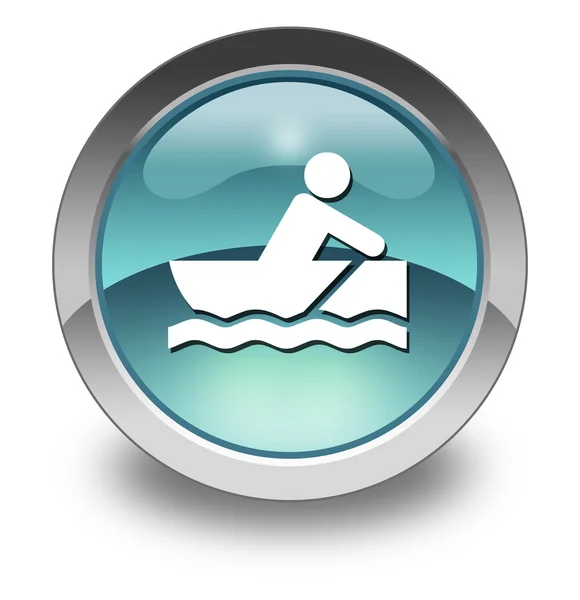 Pictogram, knop, Pictogram Rowboating — Stockfoto