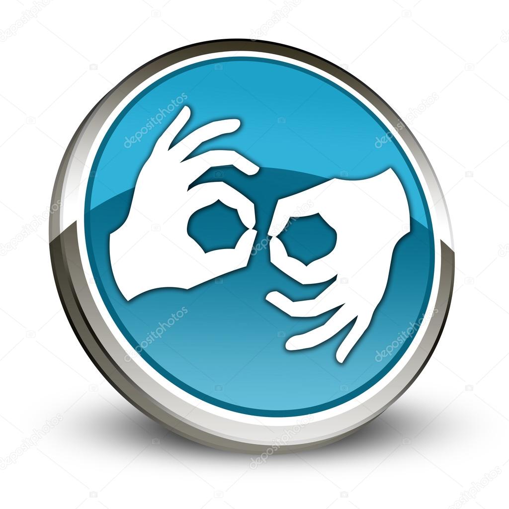 Icon, Button, Pictogram Sign Language