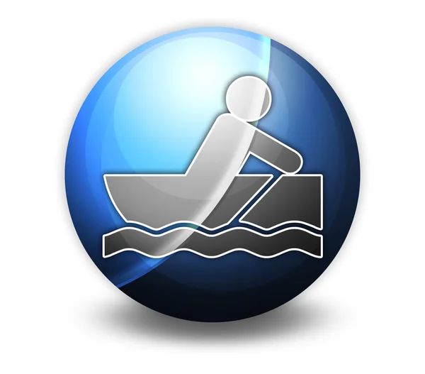 Pictogram, knop, Pictogram Rowboating — Stockfoto