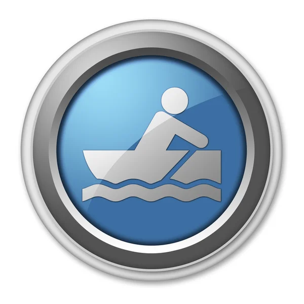 Pictogram, knop, Pictogram Rowboating — Stockfoto