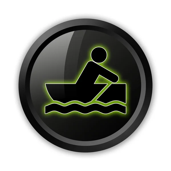 Pictogram, knop, Pictogram Rowboating — Stockfoto