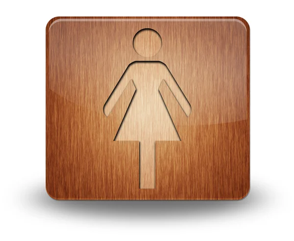 Icona, Pulsante, Pittogramma Ladies Restroom — Foto Stock