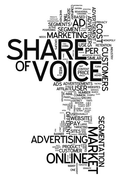 Szó felhő Share of Voice — Stock Fotó