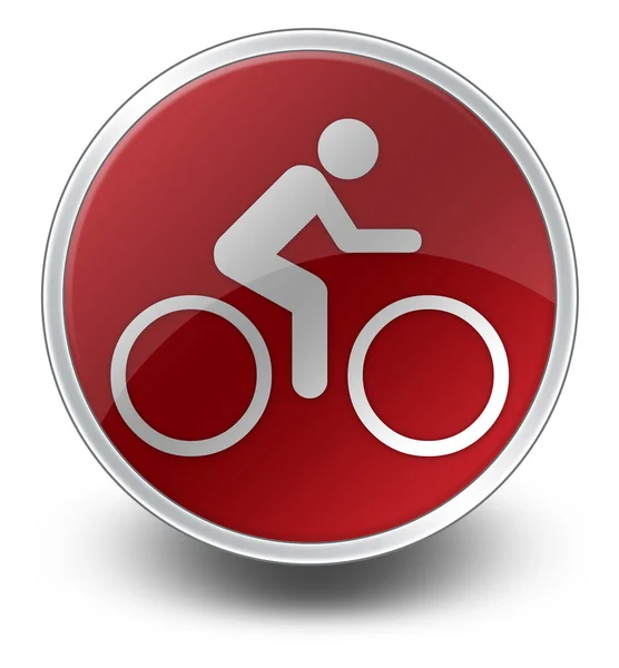 Ikon, knapp, piktogram cykel — Stockfoto