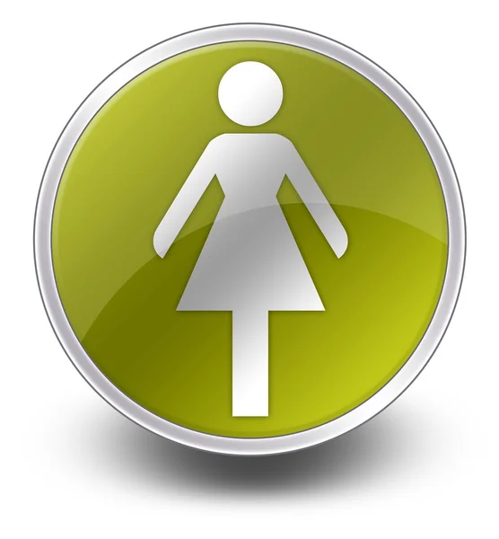 Pictogram, knop, Pictogram met dames toilet symbool — ストック写真