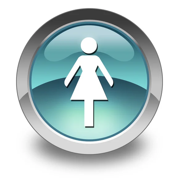 Simge, düğme, piktogram bayanlar tuvalet — Stok fotoğraf