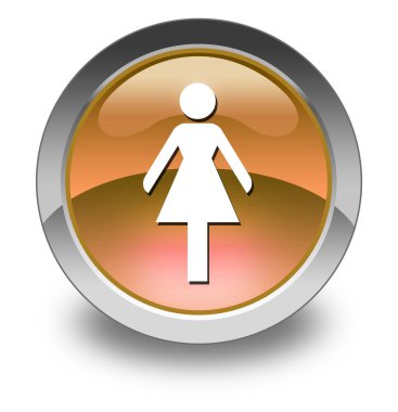 Simge, düğme, piktogram bayanlar tuvalet