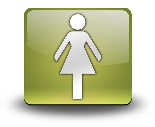 Pictogram, knop, Pictogram dames toilet — Stockfoto