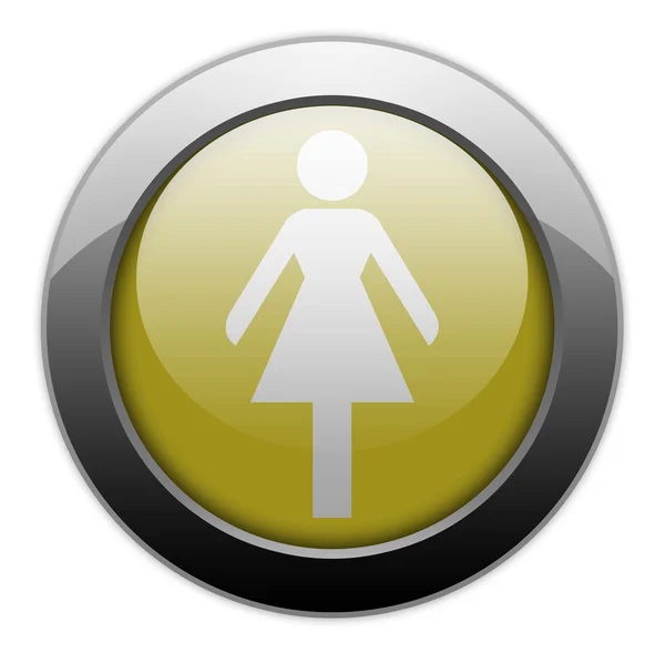 Ikon, knapp, piktogram damer toalett — Stockfoto