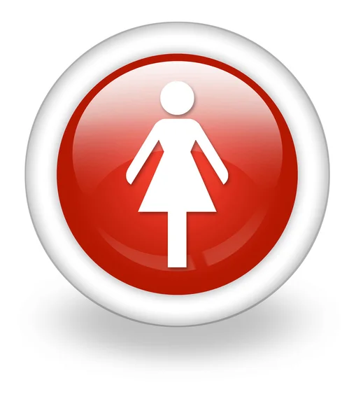 Ikon, knapp, piktogram damer toalett — Stockfoto